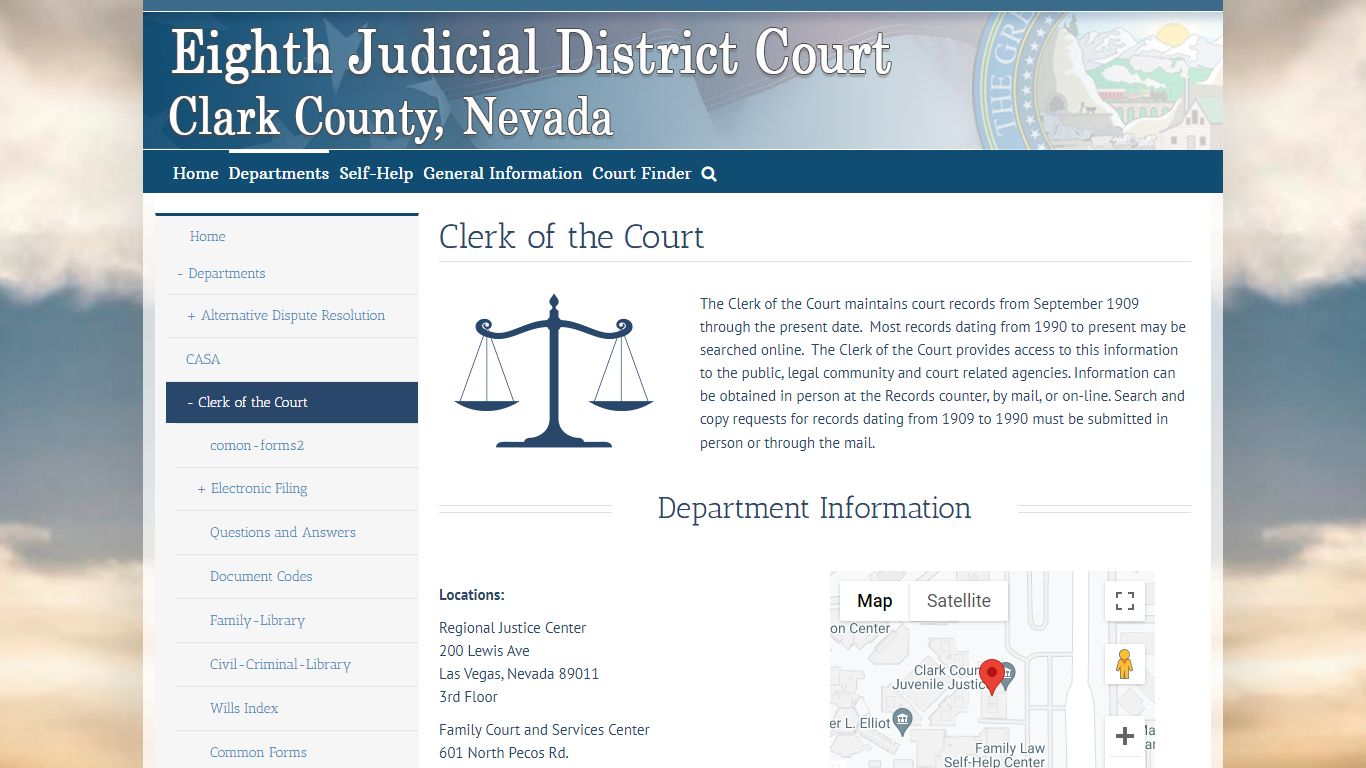 Clerk of the Court – Eighth Judicial District Court